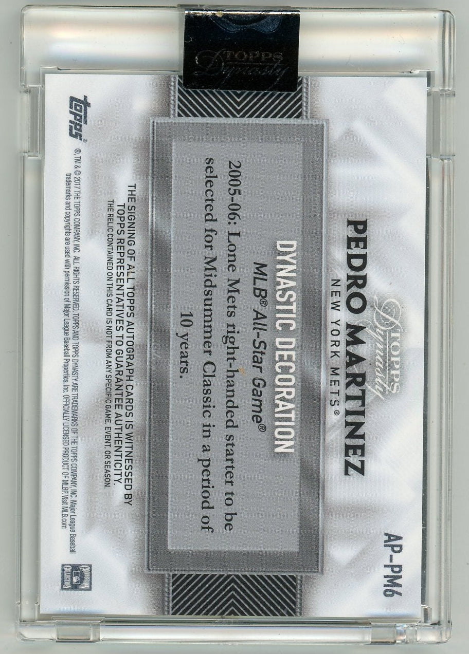 Pedro Martinez 2017 Topps Dynasty Autographed Patches Gold #'d 5/5