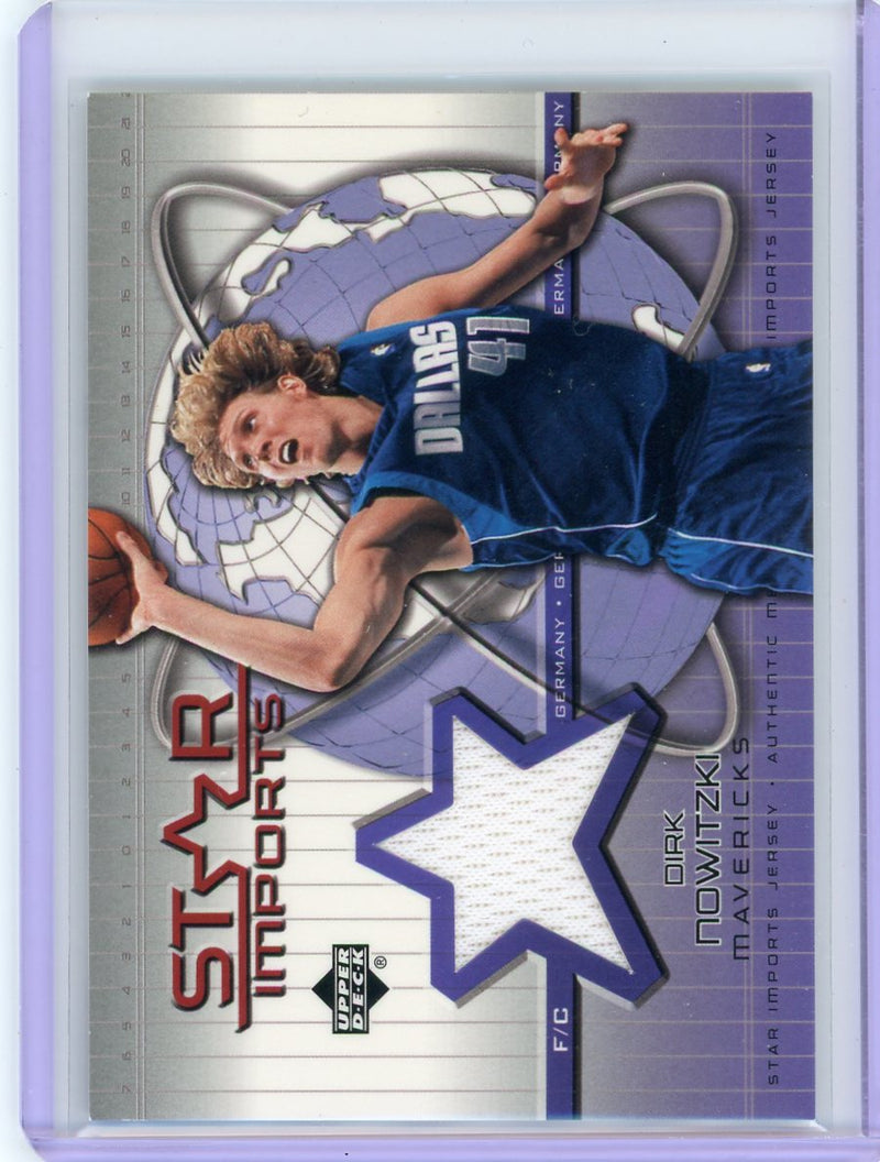 Dirk Nowitzki 2003 Upper Deck Star Imports jersey relic