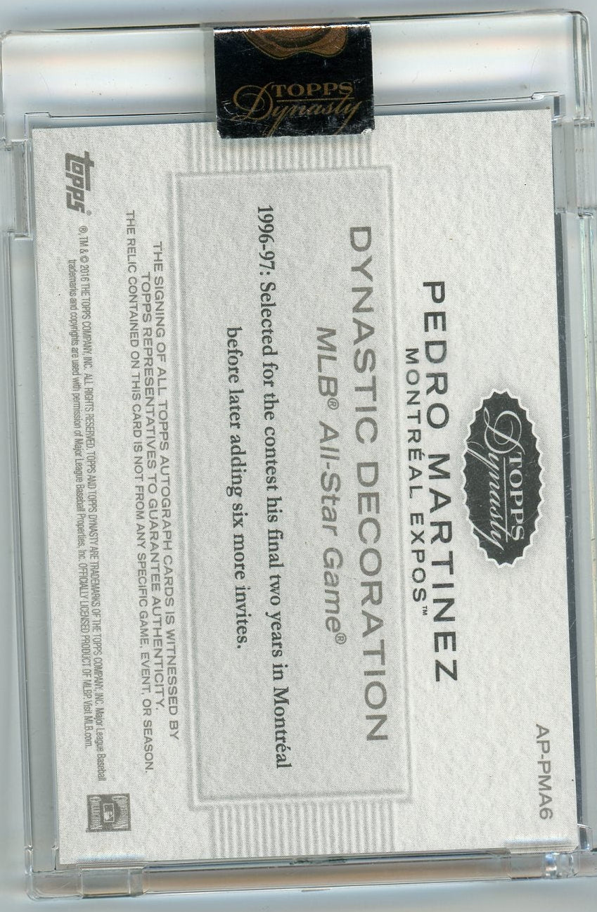 Pedro Martinez 2016 Topps Dynasty Autographed Patches #'d 10/10