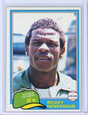 Rickey Henderson 1981 Topps OC/ST