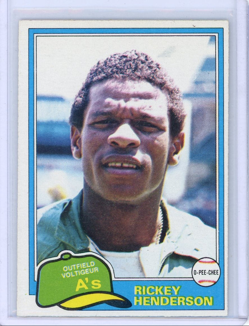 Rickey Henderson 1981 Topps OC/ST