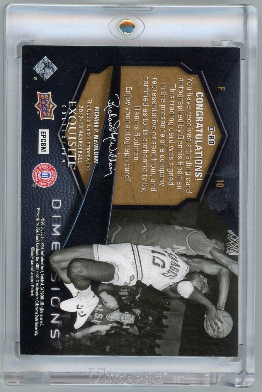 Dennis Rodman 2012-13 Upper Deck Exquisite Collection Dimensions Auto