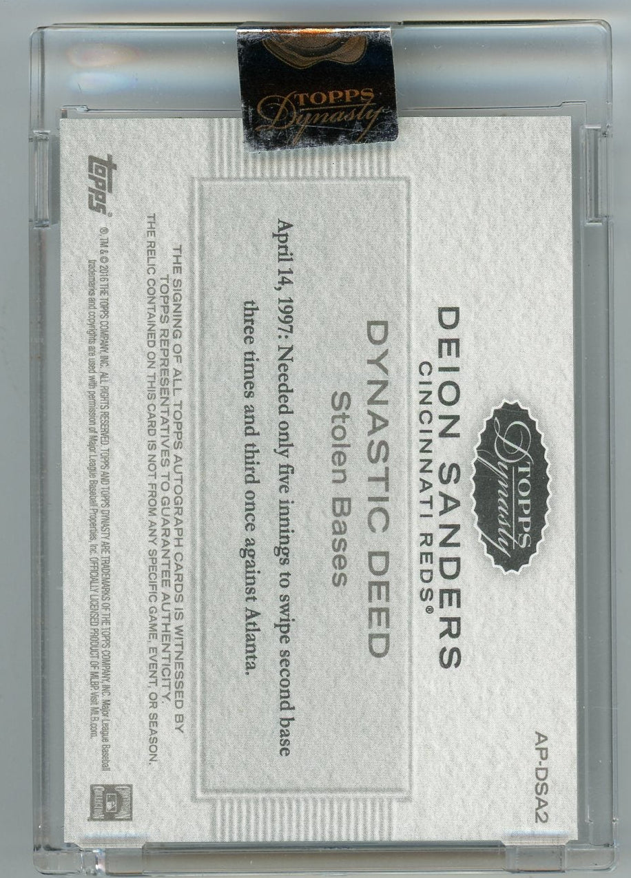 Deion Sanders 2016 Topps Dynasty Autographed Patches #'d 10/10