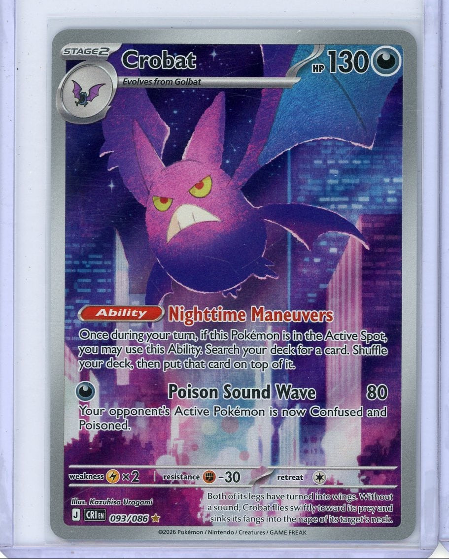 Crobat Chaus Rising Crobat Pokémon Chaos Rising Illustration Rare #093/086 – Piece Of The Game