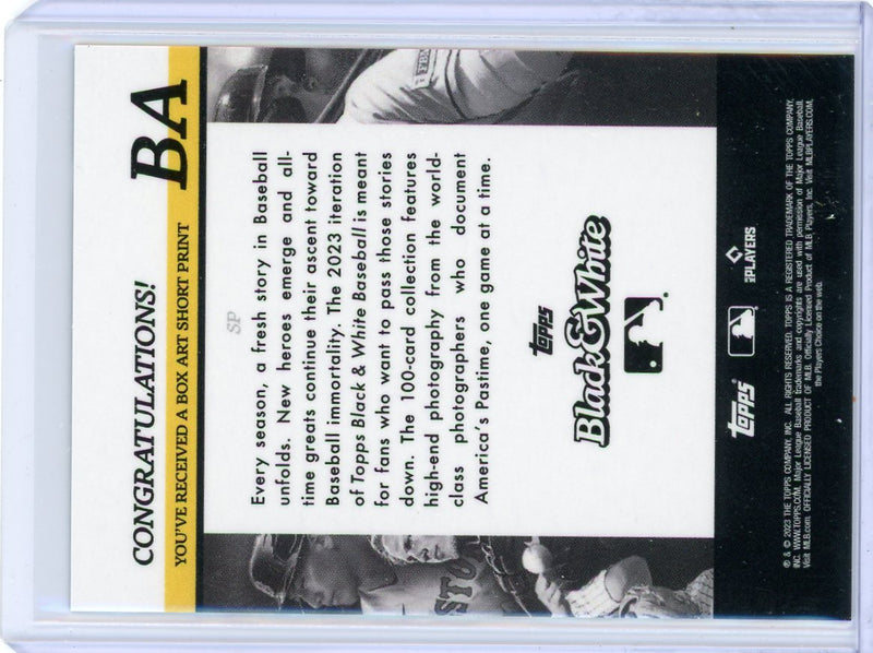 Box Art Short Print 2023 Topps Black & White 