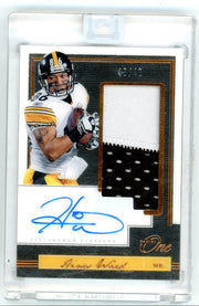 Hines Ward 2018 Panini One Patch Autographs Bronze #'d 46/49