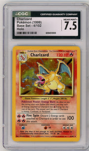 Charizard 1999 Pokemom Base Set holo #4/102 CGC 7.5