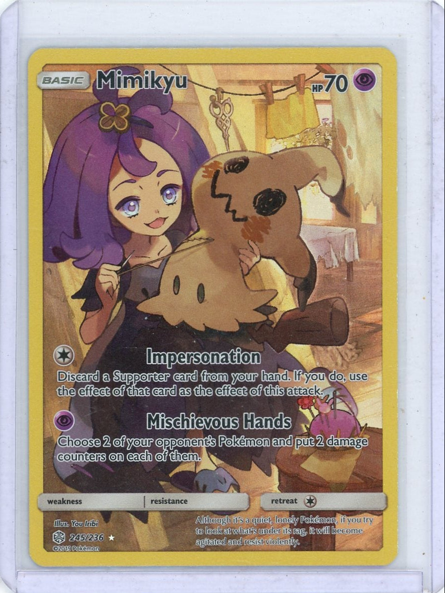 Mimikyu Pokémon Cosmic Eclipse Secret Rare #245/236 LP/MP
