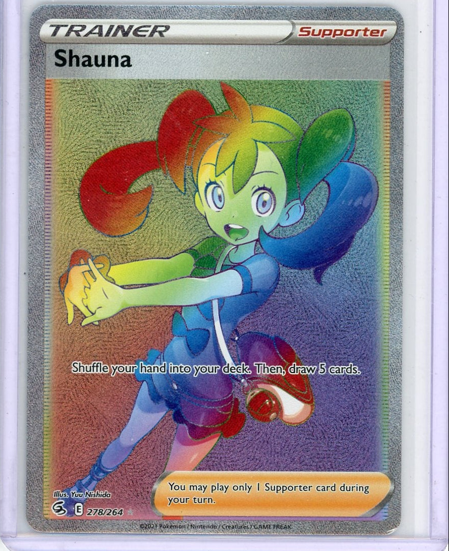 Shauna Pokémon Fusion Strike Rainbow Secret Rare #278/264