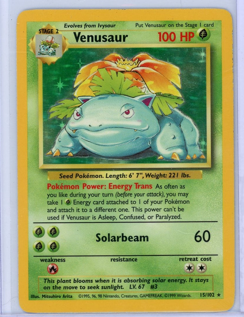 Venusaur Pokémon Base Set Holo #15/102