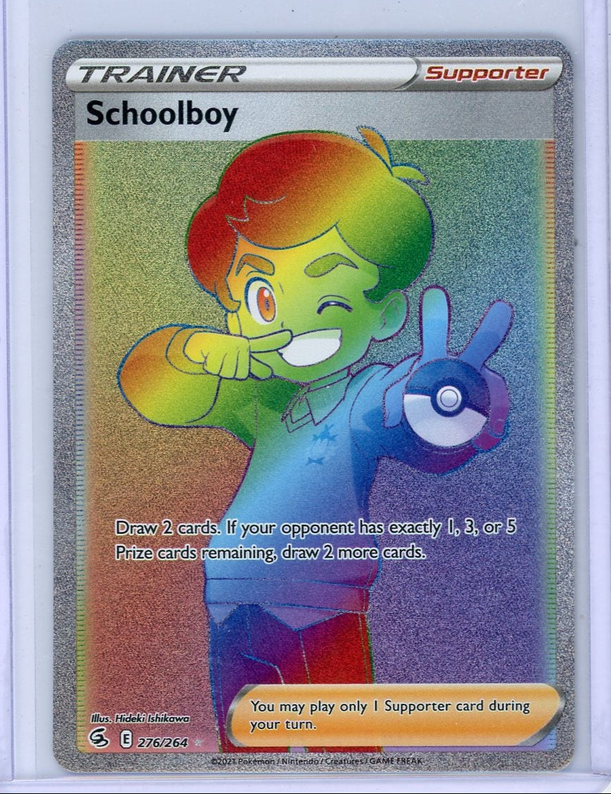 Schoolboy Pokémon Fusion Strike Rainbow Secret Rare #276/264