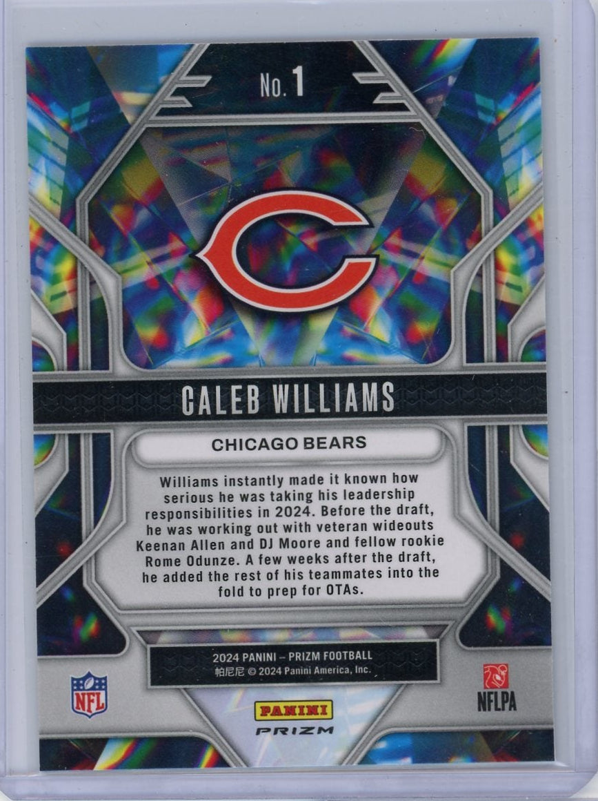 Caleb Williams 2024 Panina Prizmatic Green Wave Prizm RC