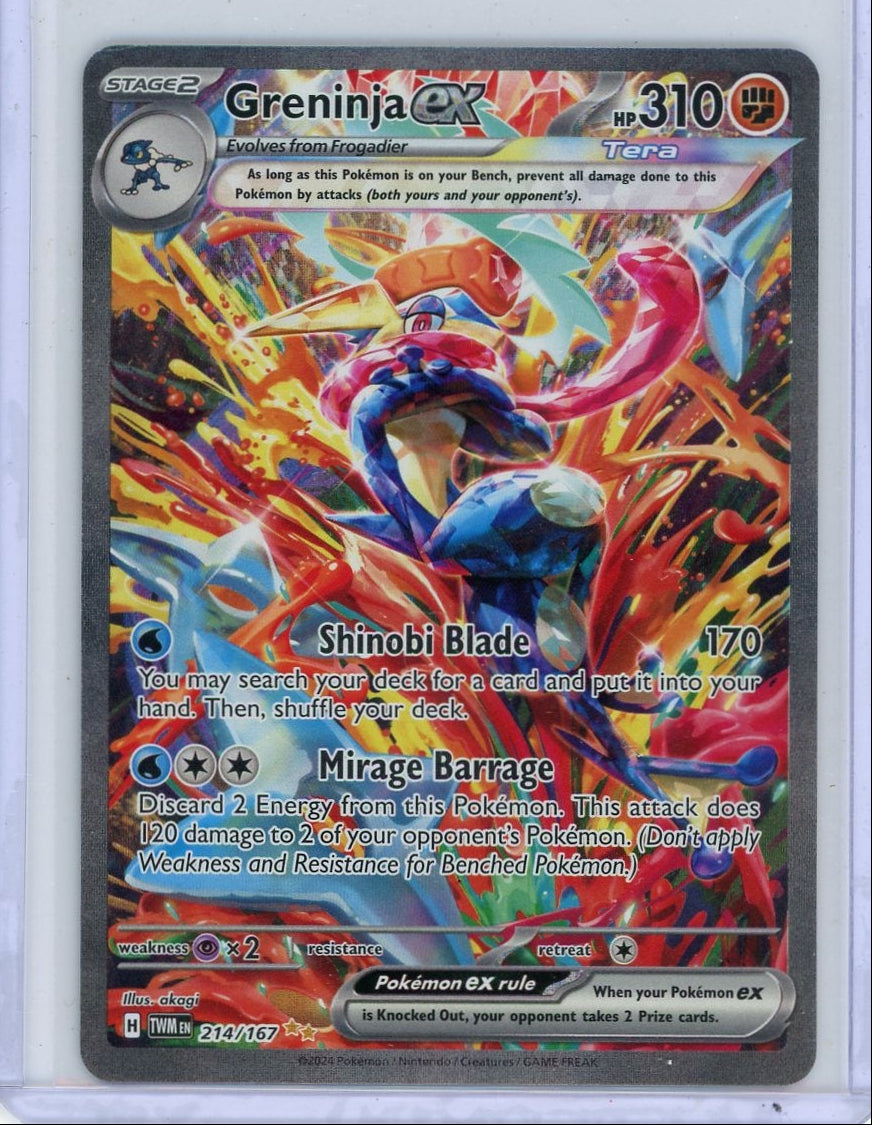 Greninja ex Pokémon Twilight Masquerade Special Illustration Rare #214/167