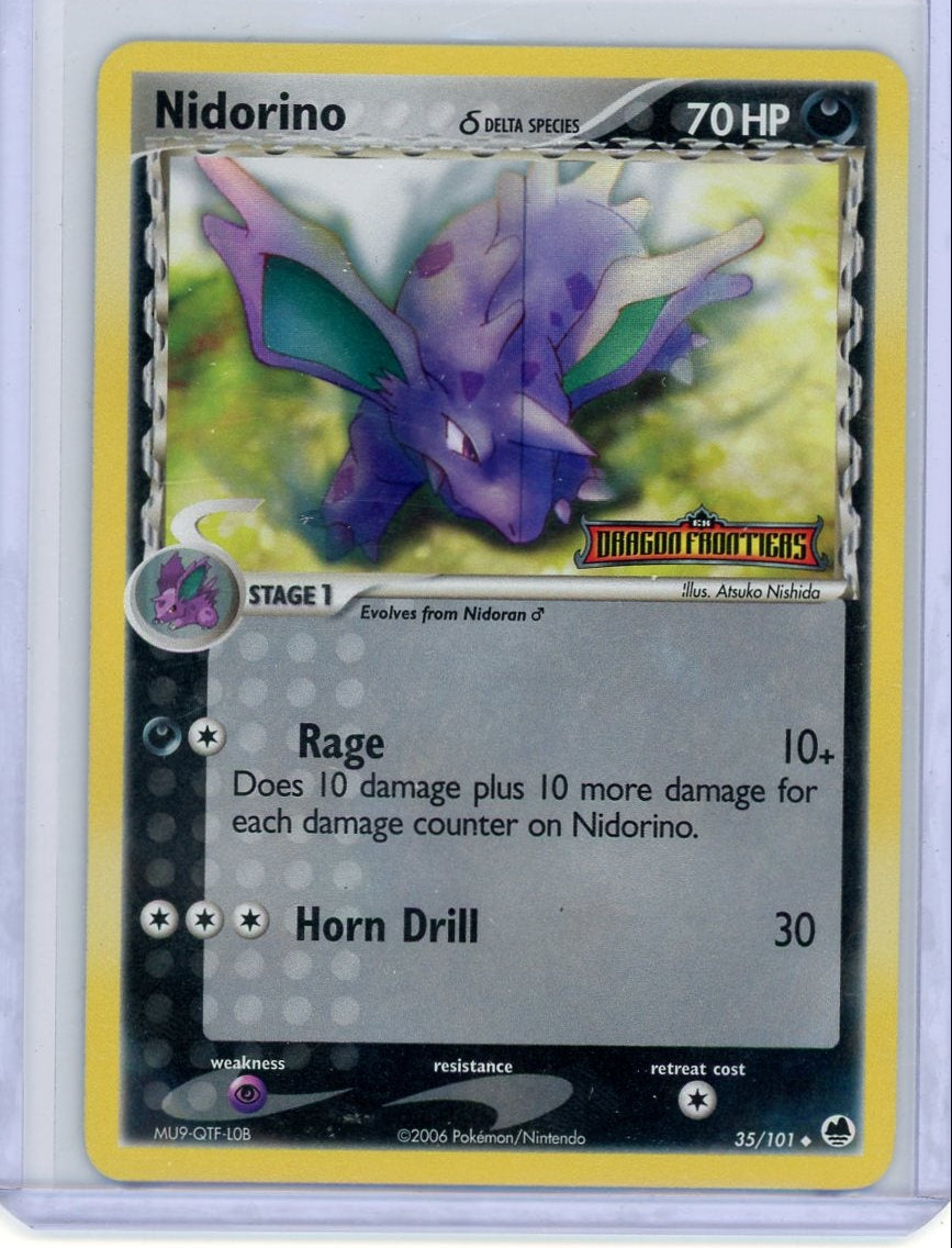 Nidorino Pokémon EX Dragon Frontiers Delta Species Reverse Holo #35/101