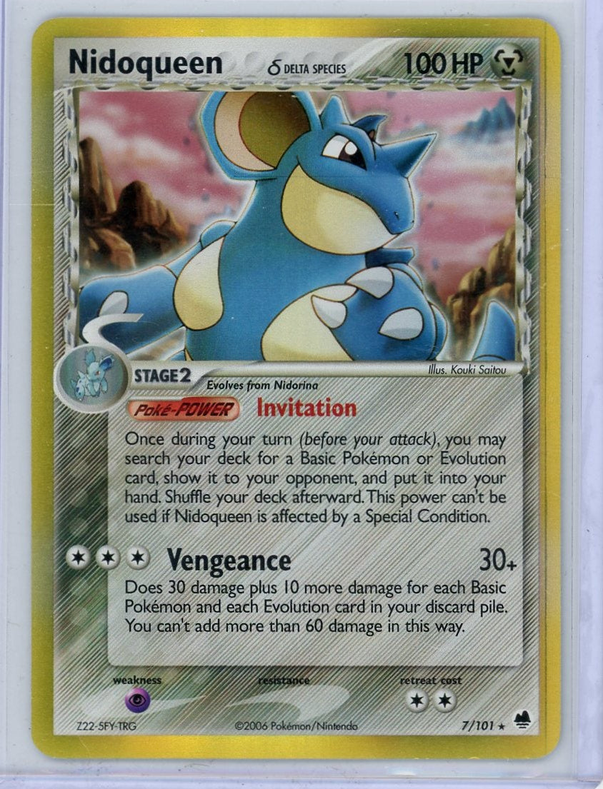 Nidoqueen Pokémon EX Dragon Frontiers Delta Species Holo #7/101