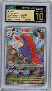 Braviary Pokémon Surging Sparks Illustration Rare 214/191 CGC Pristine 10