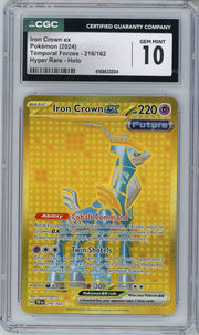 Iron Crown ex Pokémon Temporal Forces Hyper Rare 216/162 CGC 10