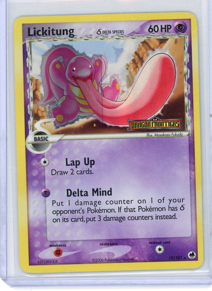 Lickitung Pokémon EX Dragon Frontiers Delta Species Reverse Holo #19/101