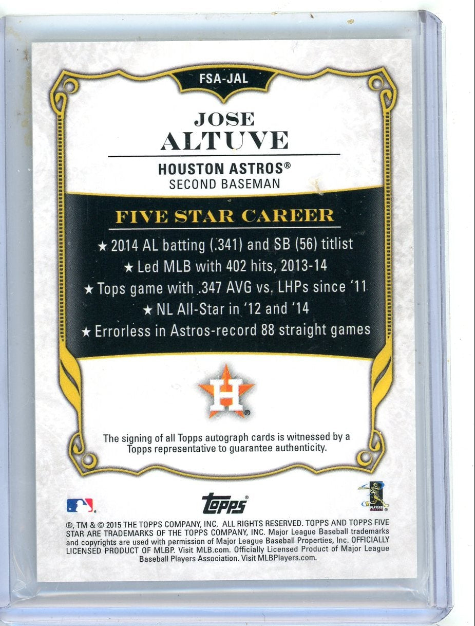Jose Altuve 2015 Topps Five Star Autograph