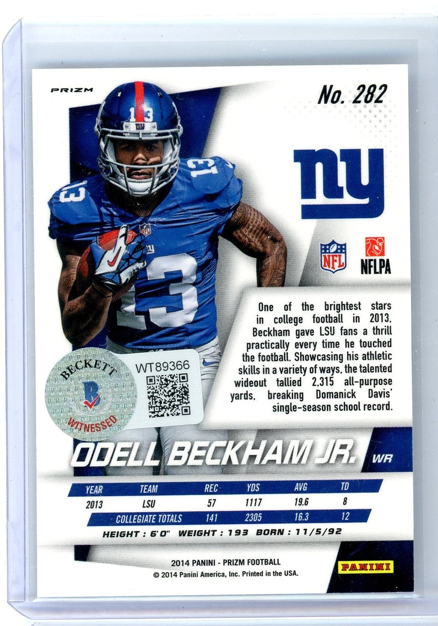 Odell Beckham Jr. 2014 Panini Prizm Prizms RC IP Autograph BGS COA