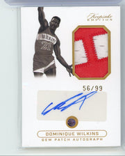 Dominique Wilkins 2024 Keepsake Edition Gem Patch Autograph /99