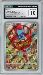 Riolu Pokémon Mega Evolution ETB Black Star Promo 010 CGC 10