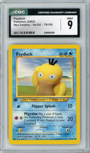 Psyduck Pokémon Neo Destiny 1st Edition 79/105 CGC 9