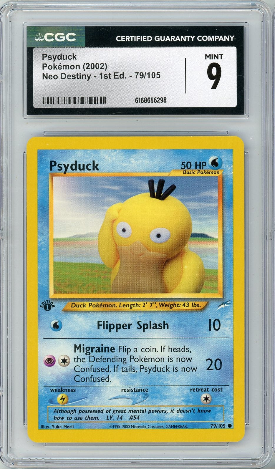 Psyduck Pokémon Neo Destiny 1st Edition 79/105 CGC 9