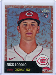 Nick Lodolo 2022 Topps Chrome Platinum Anniversary Platinum Toile Cream/Rose Gold #'d 51/75 RC