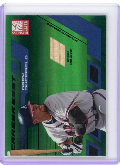 Gary Sheffield 2004 Donruss Elite Career Best bat relic green #'d 089/200