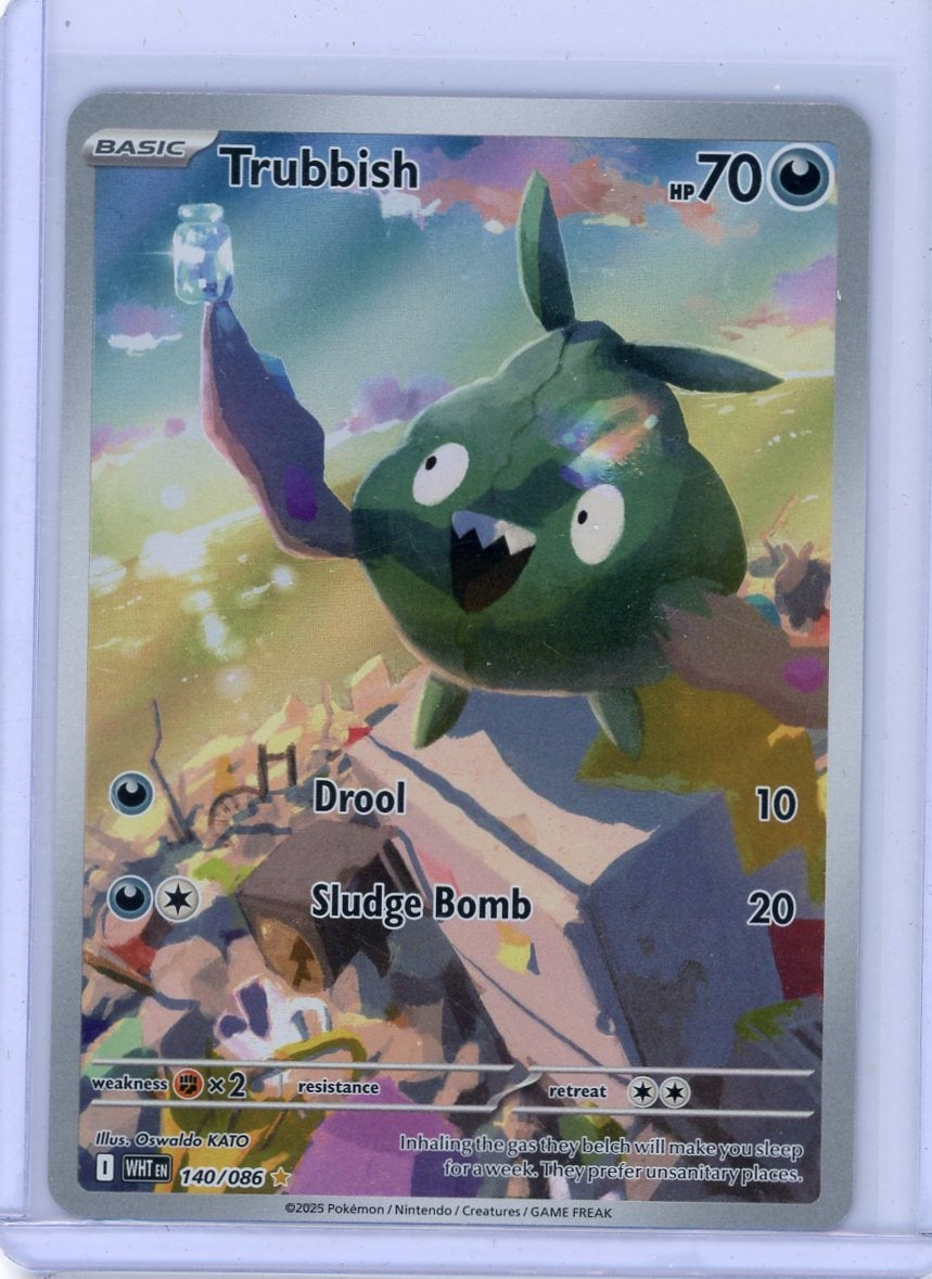 Trubbish 2025 Pokemon White Flare Illustration rare holo #140/086
