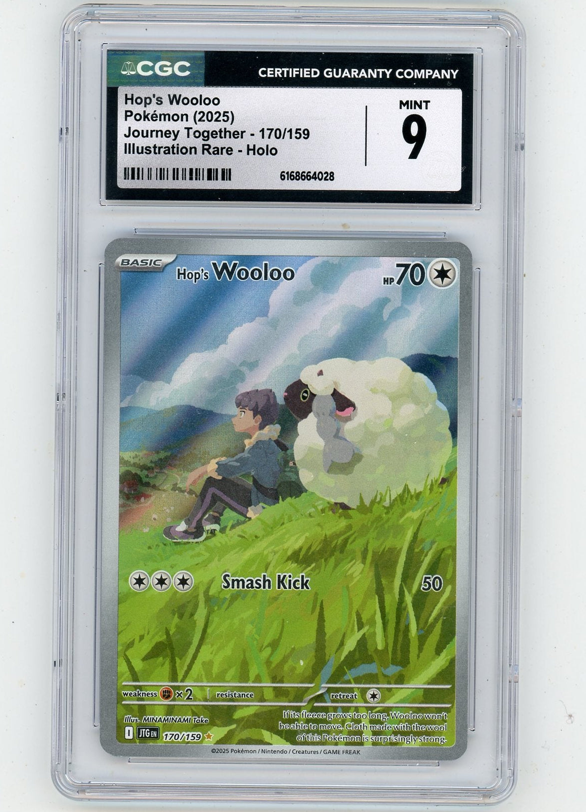 Hop's Wooloo Pokémon Journey Together Illustration Rare 170/159 CGC 9