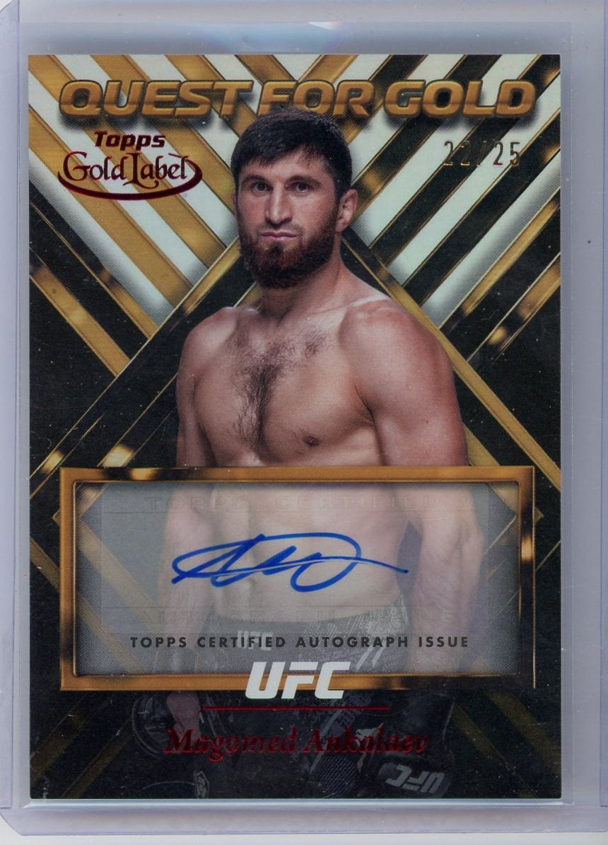 Magomed Ankalaev 2024 Topps Gold Label UFC Quest for Gold Signatures Red /25