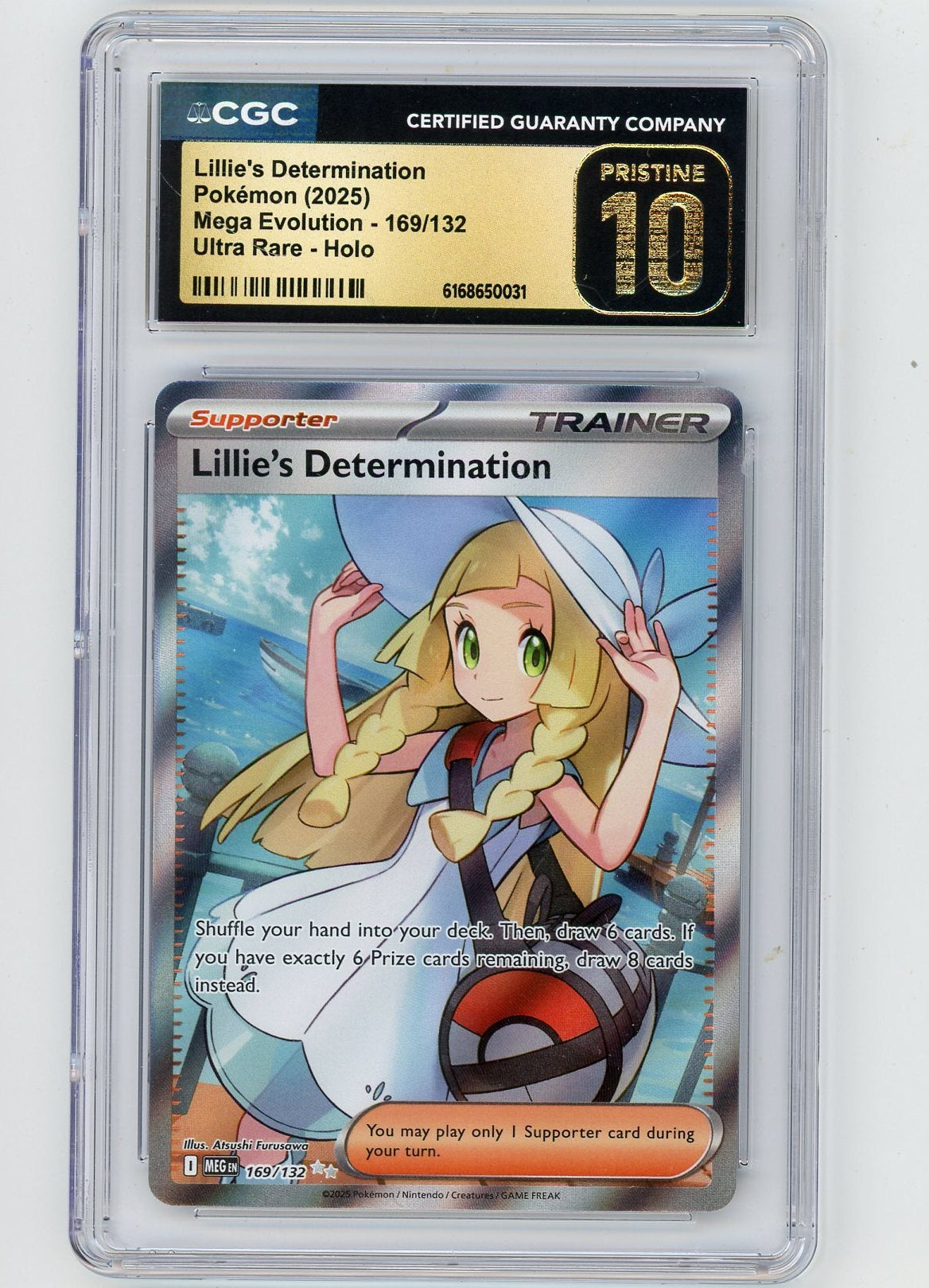 Lillie's Determination Pokémon Mega Evolution Ultra Rare 169/132 CGC Pristine 10