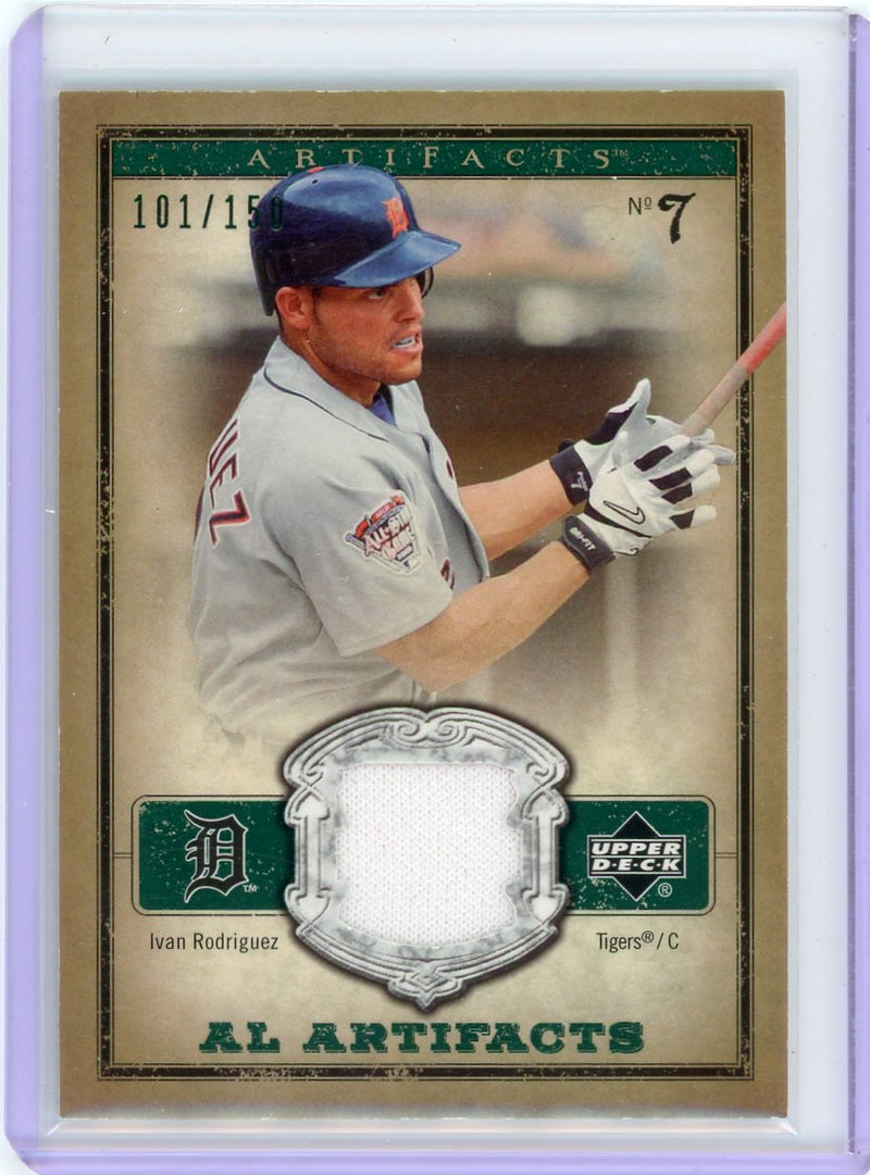 Ivan Rodriguez 2006 Upper Deck AL Artifacts jersey relic 