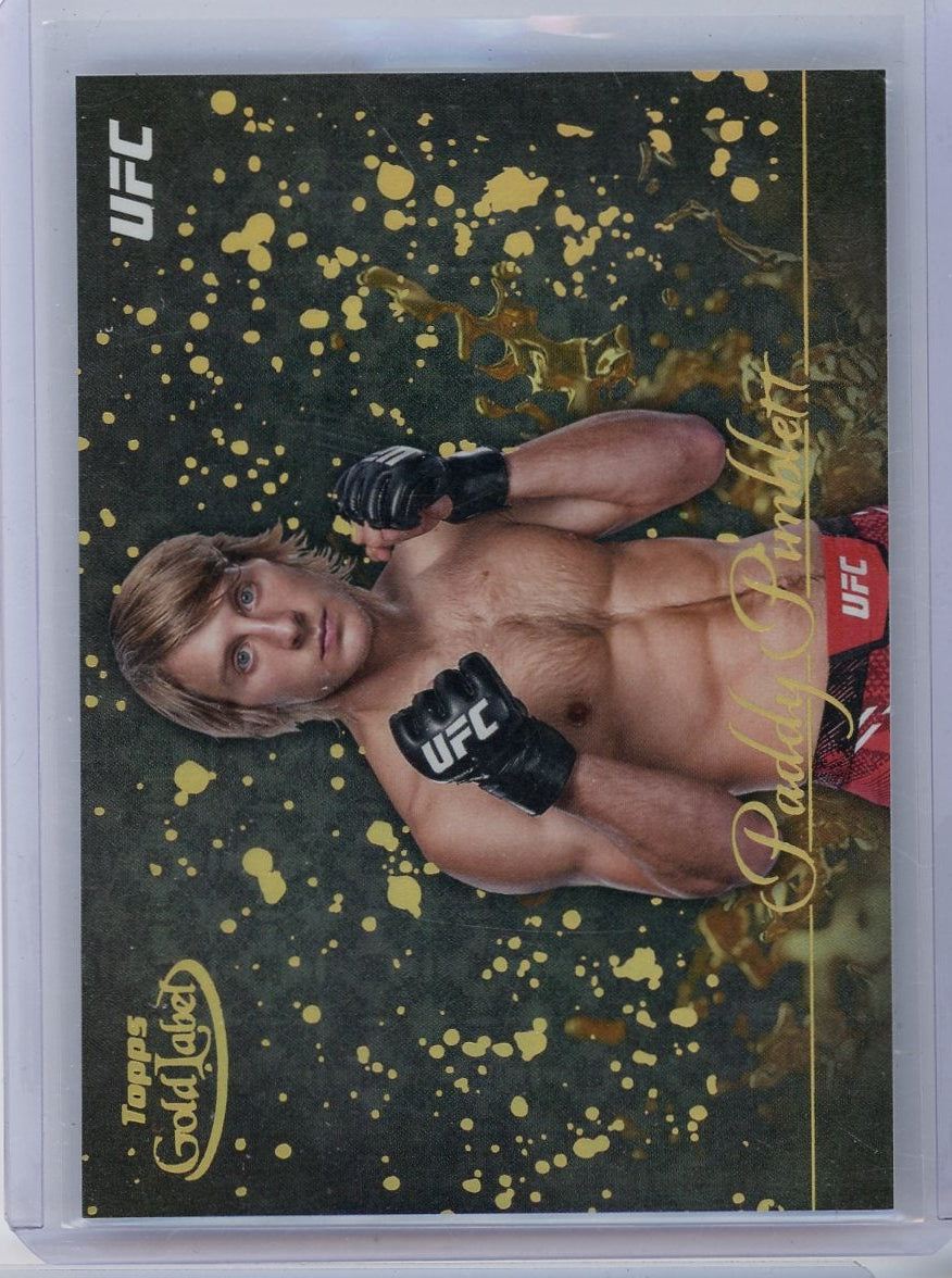 Paddy Pimblett 2024 Topps Gold Label UFC Gold Splatter SP