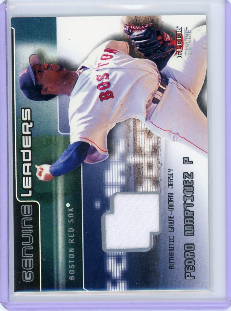 Pedro Martinez 2002 Fleer Genuine Leaders game-used jersey relic