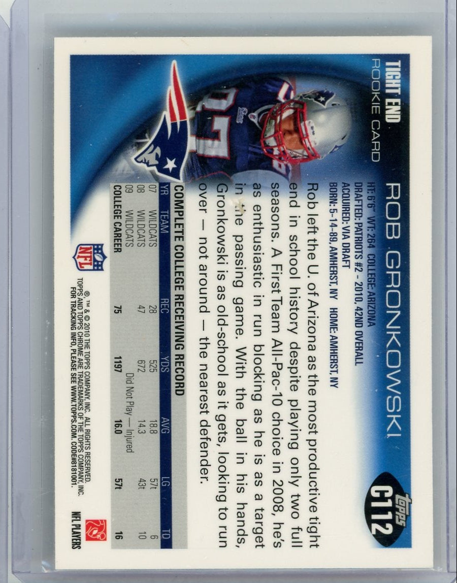 Rob Gronkowski 2010 Topps Chrome RC