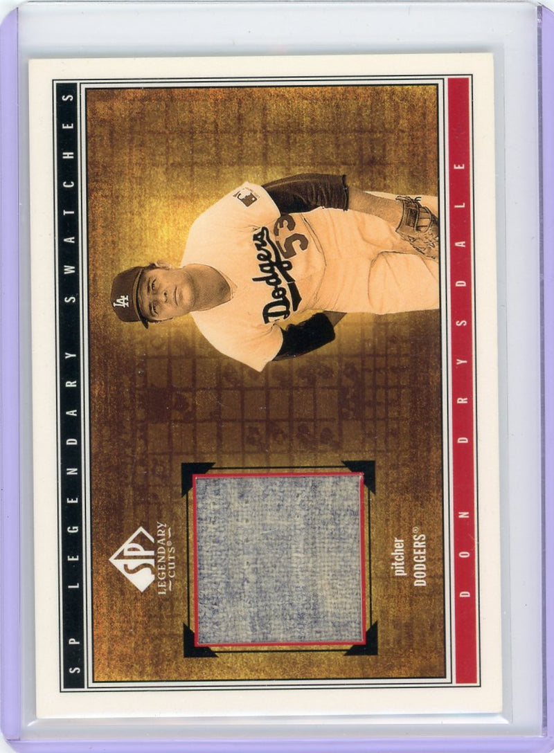 Don Drysdale 2002 Upper Deck SP Legendary Cuts game-used jersey relic