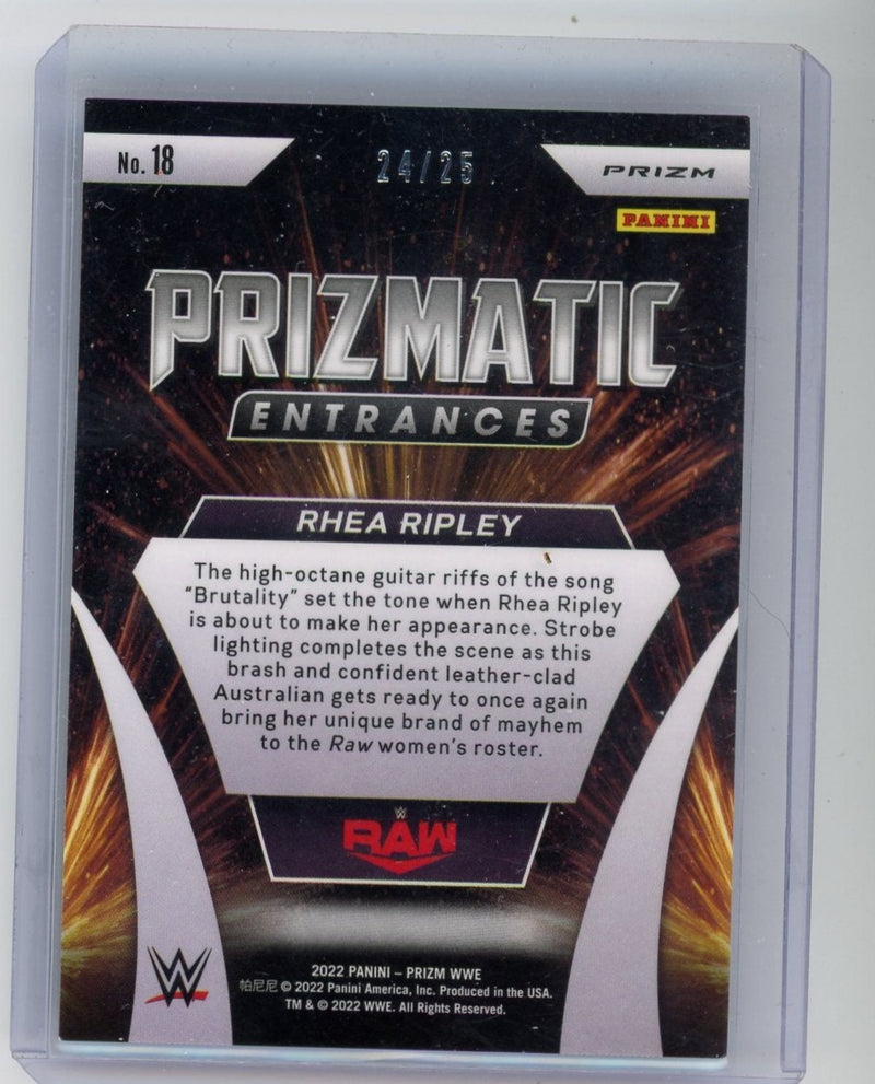Rhea Ripley 2022 Panini Prizm WWE Prizmatic Entrances Mojo 
