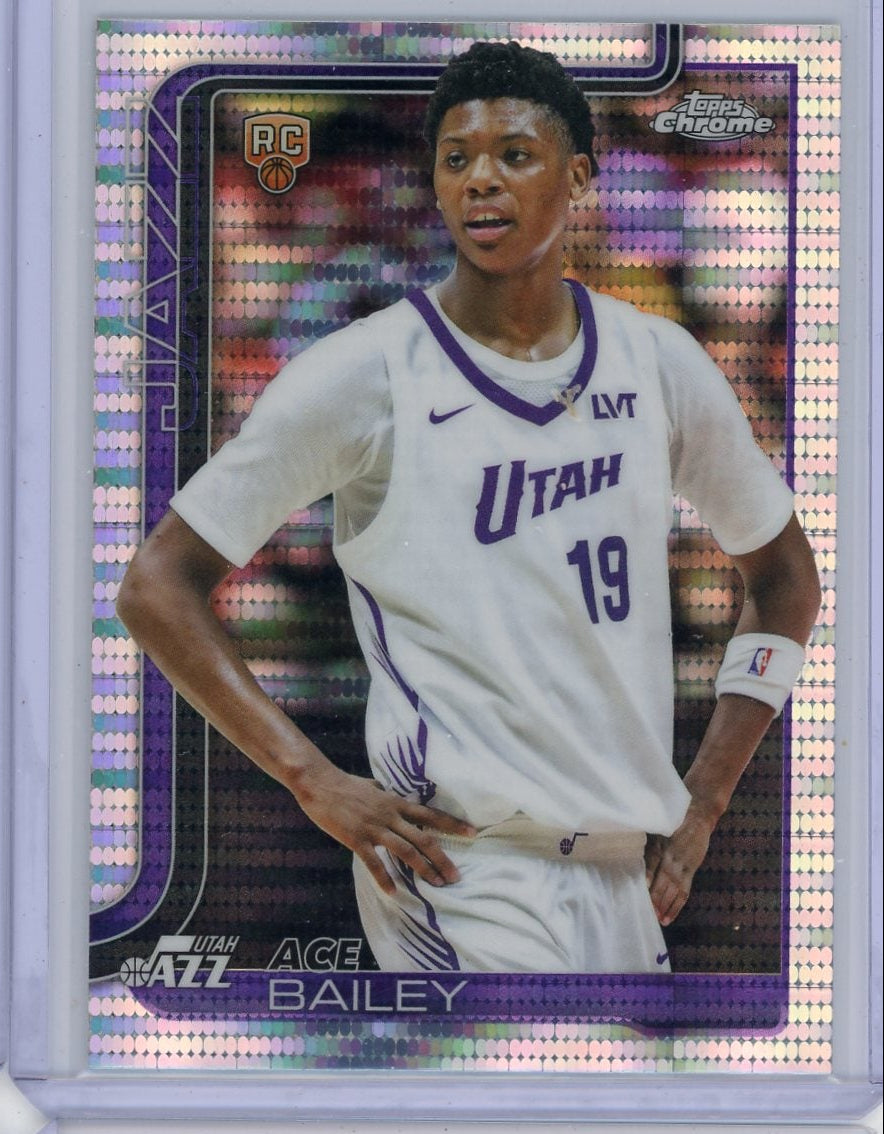 Ace Bailey 2025-26 Topps Chrome Pulsar refractor rookie card