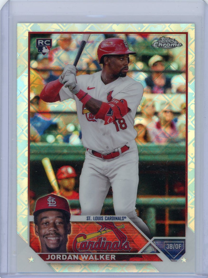 Jordan Walker 2023 Topps Chrome Logofractor rookie card