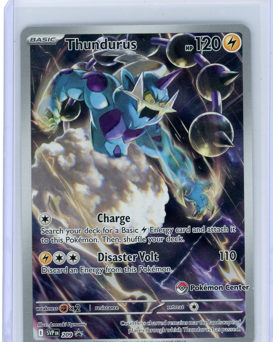 Thundurus Pokémon Black Bolt Pokémon Center ETB Promo #209