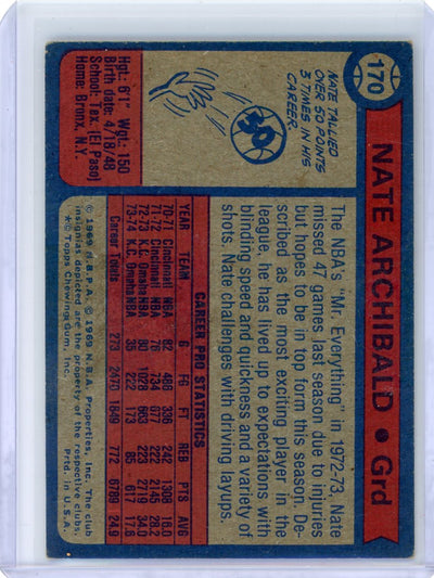 Nate Archibald 1974-75 Topps #170