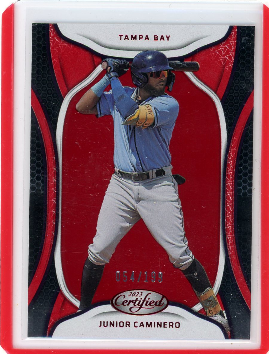 Junior Caminero 2023 Panini Chronicles Certified red #'d 054/199