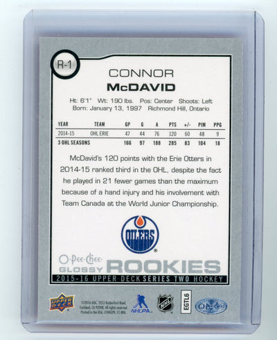 Connor McDavid 2015-16 Opc Glossy Rookie Red #R1