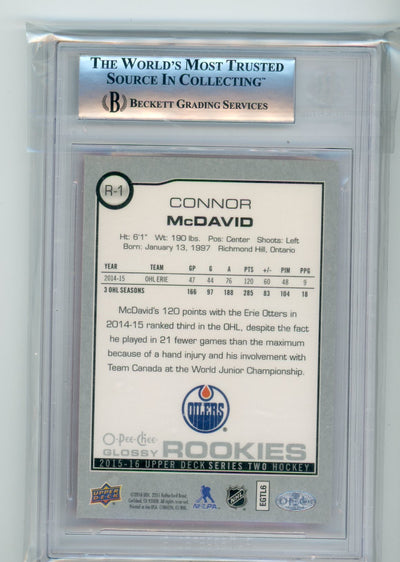 Connor McDavid 2015-16 Opc Glossy Rookie Red #R1 BGS 8.5