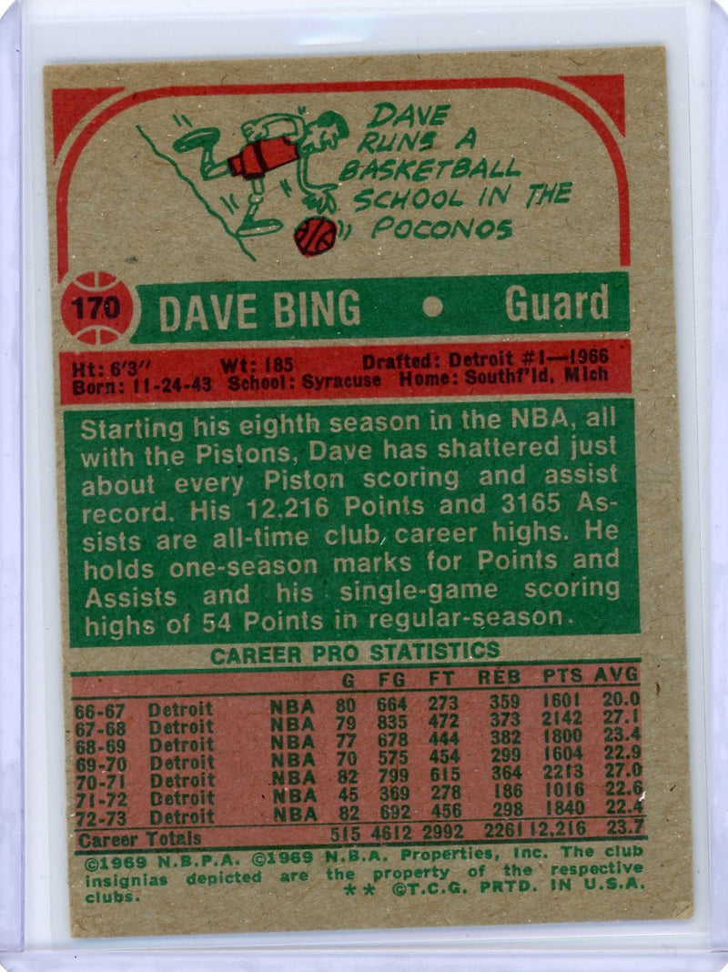 Dave Bing 1973-74 Topps 