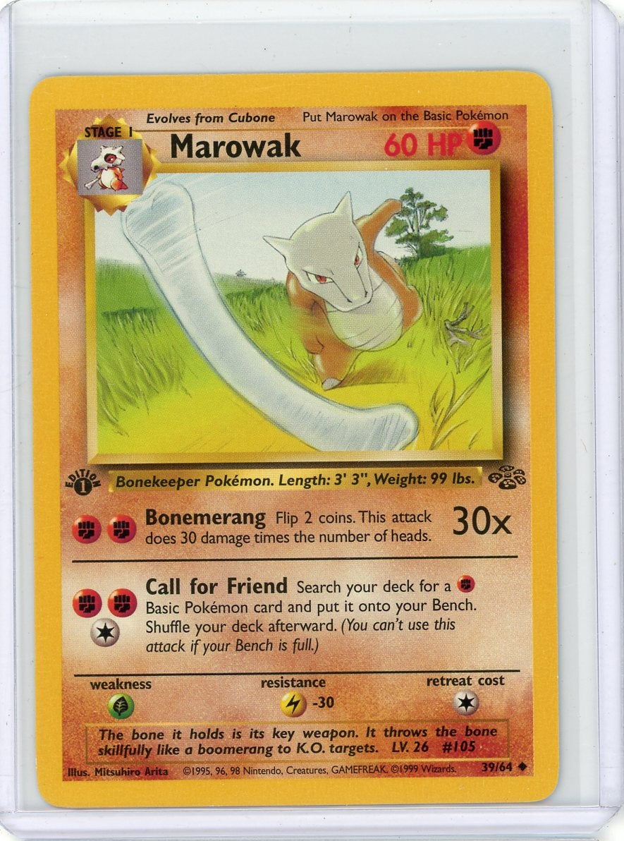 Marowak 1999 Pokemon Jungle 1st Edition non-holo #39/64 LP