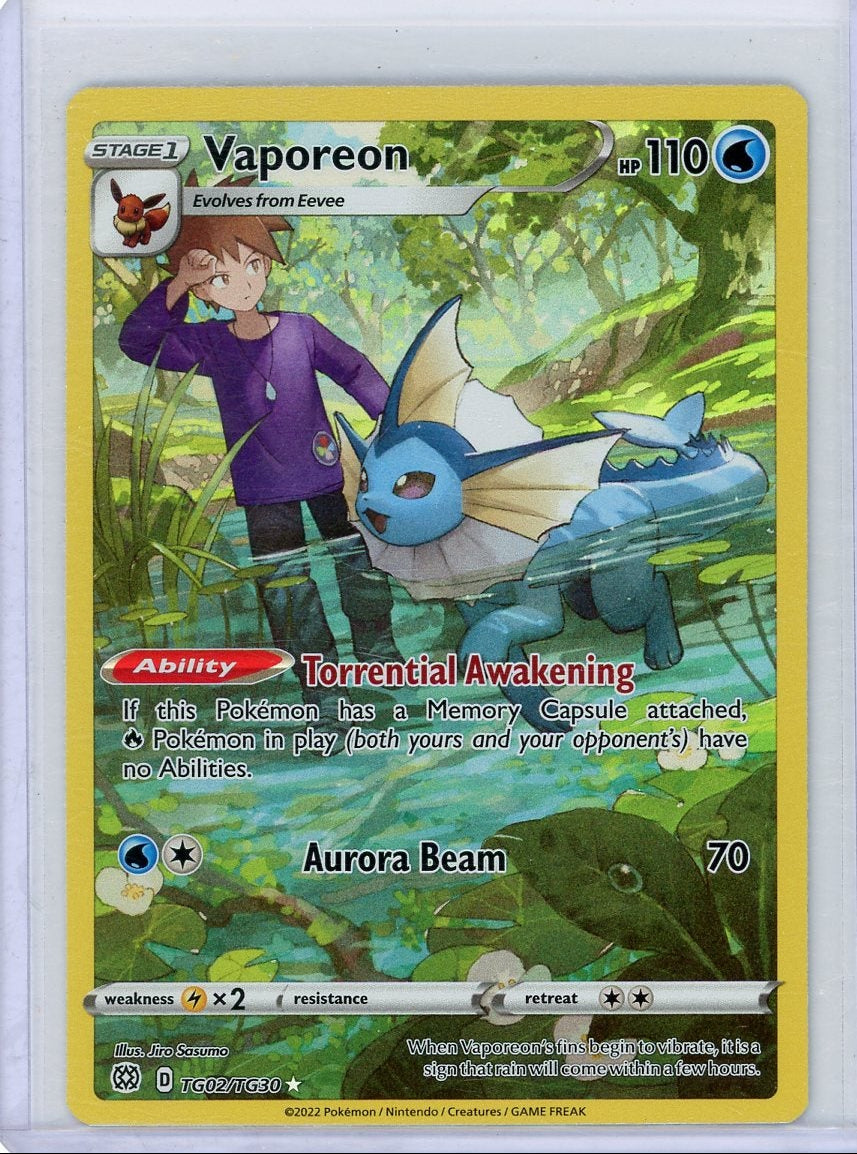Vaporeon Pokémon Brilliant Stars Trainer Gallery #TG02/TG30